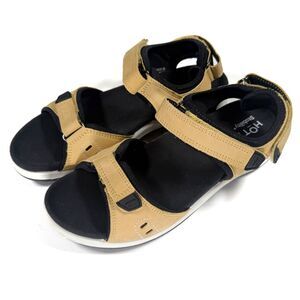 Hotter Walk II Stability+ Women’s Sandals Size 9 US / 7 UK Tan Leather Comfort